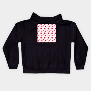 Large Red dots pattern Kids Hoodie